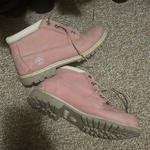 Baby pink timberlands